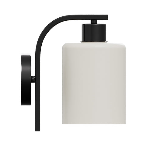 Black Iron Wall Light with Glass Shade, LI530083