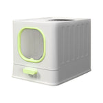 Livingandhome Enclosed Folding Cat Litter Box Toilet with Scoop, WM0183