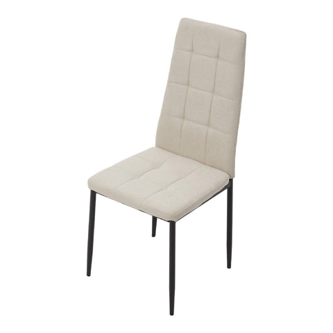 Set of 4 Linen Upholstered Dining Chairs, XY0833 (Ver.2)