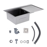 Single-Bowl Stainless Steel Kitchen Sink with Waste Kit, MK150033