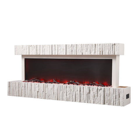Wall Mounted Electric Fireplace with Remote Control, RJ0006