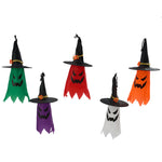 5Pcs Halloween Decorations Ghost Witch Hats with LED Lights, IF540092