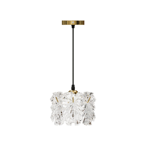 Iron Pendant Light with Glass Shade, LI530072