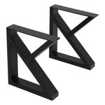 2Pcs Black Non-slip Metal Table Legs, PM1110
