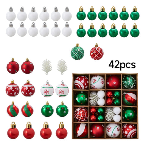 42-Piece Christmas Ornaments for Christmas Tree Decorations, IF320018 (Ver.2)