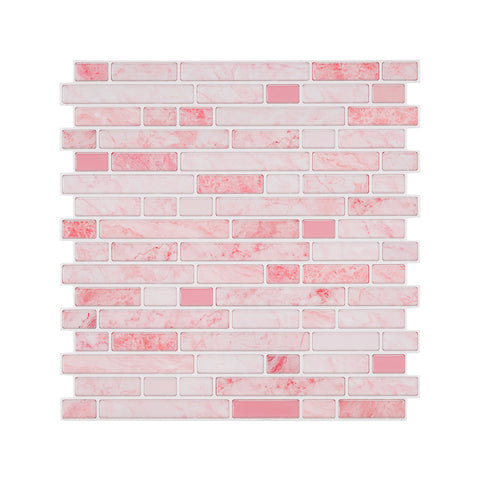10Pcs Self-Adhesive Wall Tile Stickers with Marble Effect, HF070425