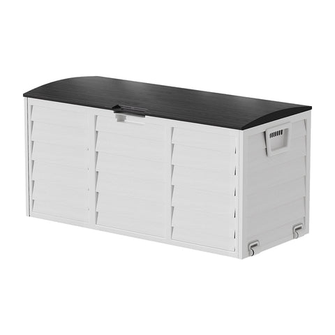 290L Waterproof Large Plastic Garden Storage Box with Wheels, GS190036