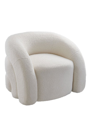 Upholstered Curved Snug Accent Chair, XY0564