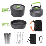Portable Camping Cookware Set Outdoor Travel Picnic Cooking Kit with Storage Bag, CT0928