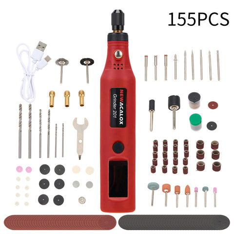 155Pcs 20W Cordless Handheld DIY Rotary Tool Set, GT140044