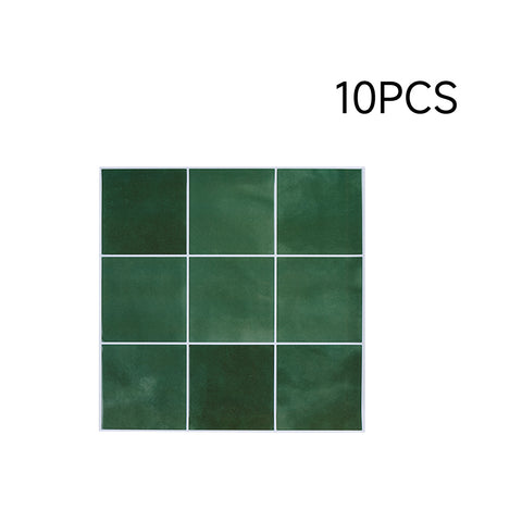 Set of 10 Self-adhesive 9-grid Wall Tile Stickers 30x30cm, SW1124 (Ver.2)