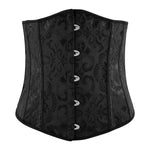 Vintage Lace-up Boned Jacquard Waist Cincher, CC060654