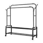 Double-Rod Clothes Rack with Wheels, SC1759