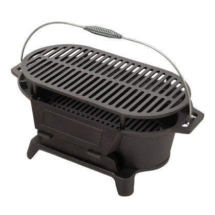 Cast Iron Charcoal Grill with Handle, GK220004 (Ver.2)