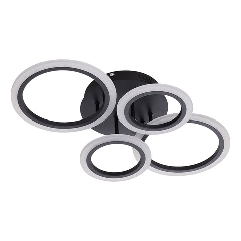4-Light Rings Adjustable LED Ceiling Light with Remote Control, LI040115