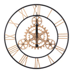 30 Inch Retro Non-Ticking Gear Wall Clock, HF070122 (Ver.2)