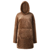 Oversized Cosy Warm Wearable Blanket Hoodie with Front Pocket, CC062421