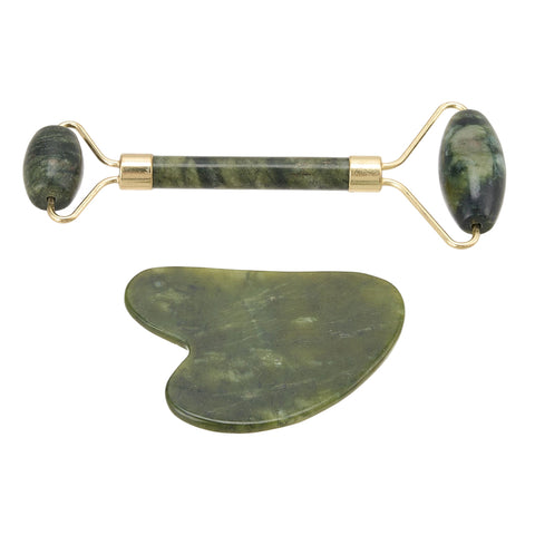 Gua Sha and Jade Roller Set for Facial Massage, BB350008 (Ver.2)