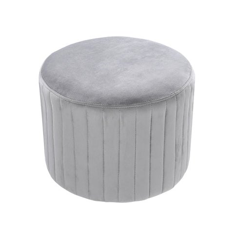 Runder gepolsterter Fußhocker aus Flanell, FL050118 (DE)