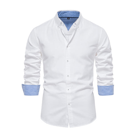 Casual Button-Down Shirt with Turn-Down Collar, MN0046