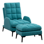 Livingandhome Leisure Recliner Armchair and Ottoman Set with Footstool Metal Legs, ZH1727
