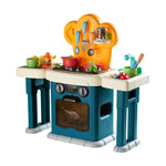 Kids Pretend Kitchen Playset with Sounds, Light and Play Food, SI0200