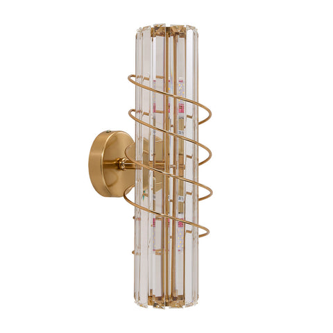 2-Light E14 Crystal Lampshade Wall Light, LI530034