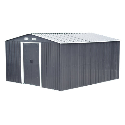 12x10FT Large Metal Garden Tool Storage Shed, GS010033GS010034GS010035GS010036