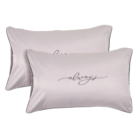 2 Pcs Smooth and Skin-Friendly Ice Silk Pillowcases , HT390140