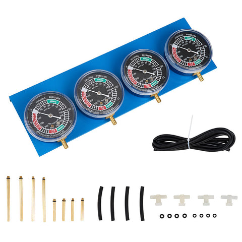 Motorcycle Carburettor Synchronizer Vacuum Balancer 4 Cylinder Gauges Kit, UR130088