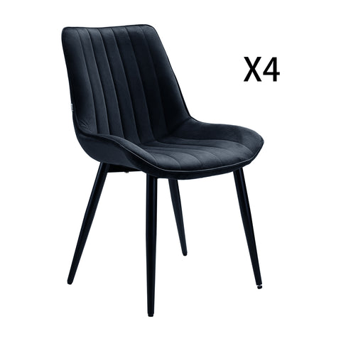 Set of 4 Upholstered Dining Chairs, FD240151