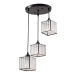 3-Light Crystal Ceiling Pendant Light Fixture, LI040015