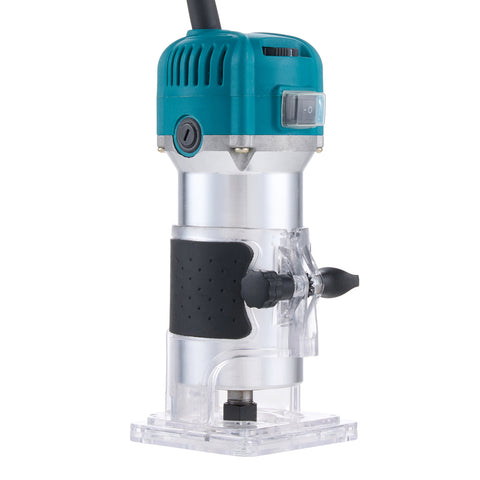 800W 6-Speed Electric Wood Router with 6.35mm Collet & Included Router Bit, GT140006