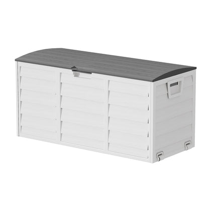 209L Waterproof Large Plastic Garden Storage Box with Wheels, GS190037