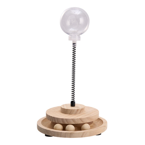 Interactive Spring Teaser Toy with Cat Treat Leaking Ball, CT1247 (Ver.2)