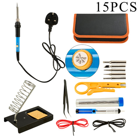 15 in 1 Adjustable Temperature Electric Soldering Iron Kit, GT140047
