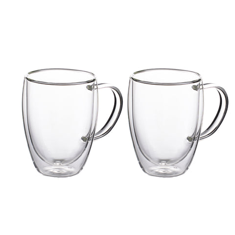 2-Pack Double-Walled Borosilicate Glass Coffee Cups, HD320001 (Ver.2)