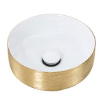 Round Ceramic Countertop Washbasin Vessel Sink, MB150039 (VER.2)