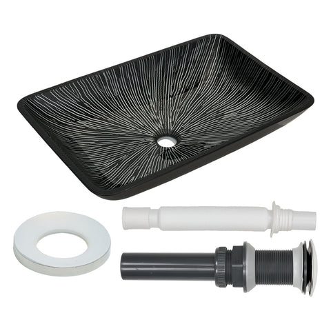 Tempered Glass Countertop Washbasin Vessel Sink, MB150052