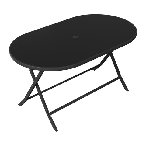 Outdoor Metal Folding Table with Umbrella Hole, LG1574 (Ver.2)