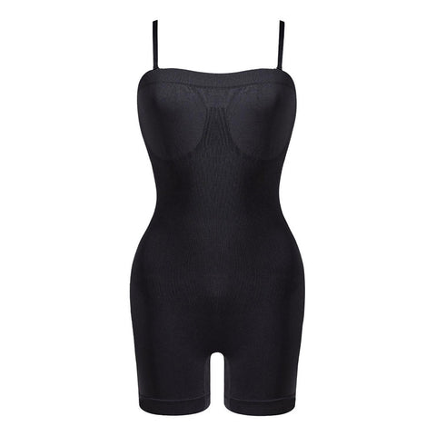 XL-size Bandeau Tummy Control Seamless Boyshorts Shapewear Bodysuit Top, WO0244(Ver.2)