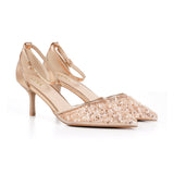Elegant Pointed-Toe Heels with Adjustable Ankle Strap, CS300747