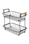 Livingandhome 2 Tier Wire Fruit Basket For Fruit or Produce, KT0050
