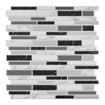10Pcs Self-Adhesive Wall Tile Stickers with Marble Effect, HF070422