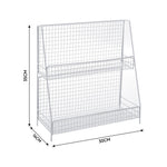 Livingandhome 2-Tier Nordic Style Iron Cosmetic and Jewelry Rack Organizer, WM0486