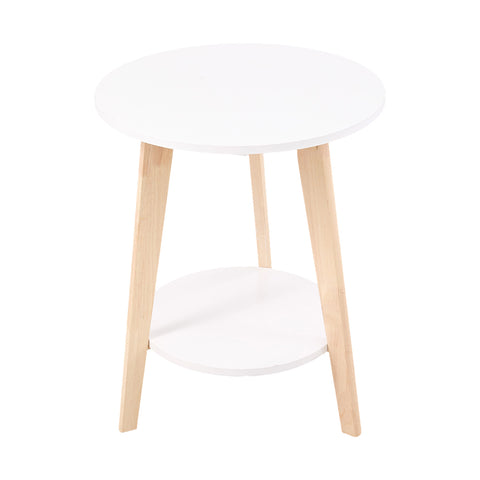 2-Tier Round Wooden Coffee Side Table, FL280047 (Ver.2)