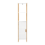 33x30x148cm 4-Tier Single-door Tall Bathroom Storage Cabinet, FI0874