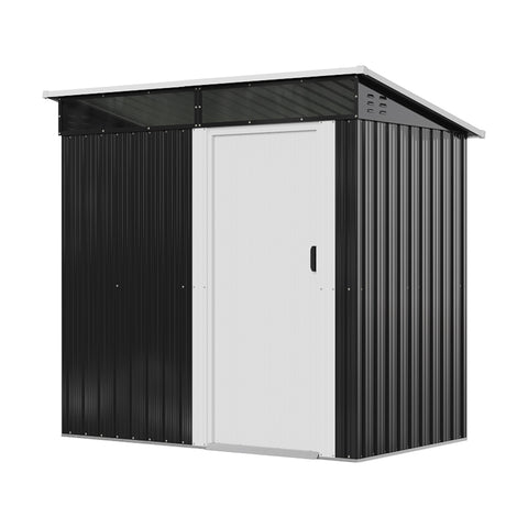 4x6FT Metal Pent Roof Garden Storage Shed, PM1751PM1752 (Ver.2)