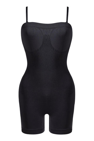 S-size Bandeau Tummy Control Seamless Boyshorts Shapewear Bodysuit Top, WO0241