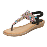 Pair of Casual Rhinestone Bohemian Flip Flops Sandals, JW0084 (Ver.2)